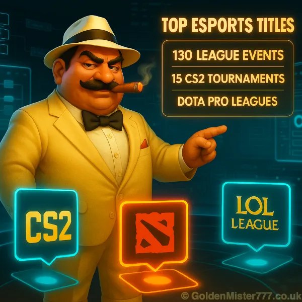Popular Esports Games at Golden Mister 777